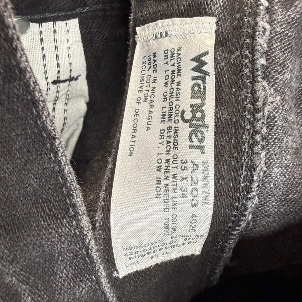 Wrangler Cowboy Cut Original Fit Jeans 35x34 FIT 34x34 Black Denim Western Work